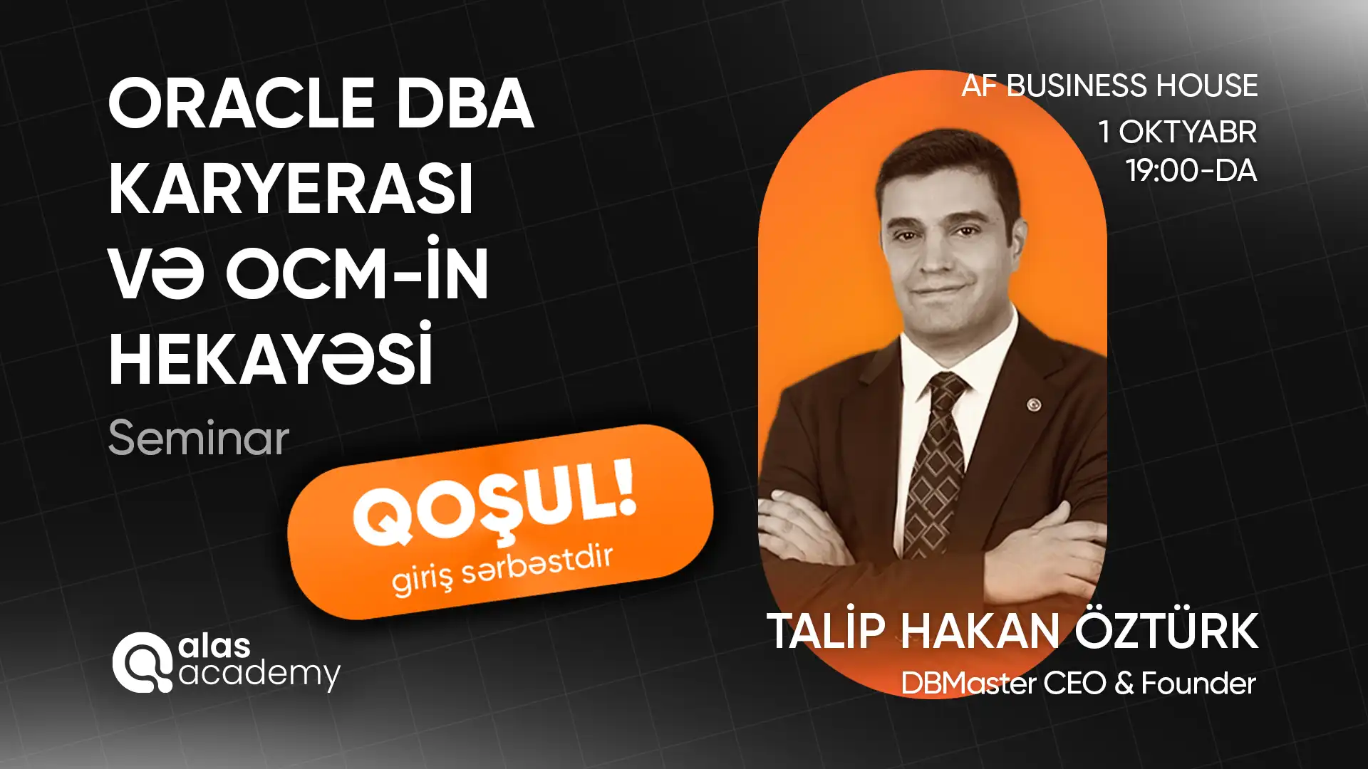 Oracle DBA karyerası və OCM Hekayəsi– Talip Hakan Öztürk ilə seminar