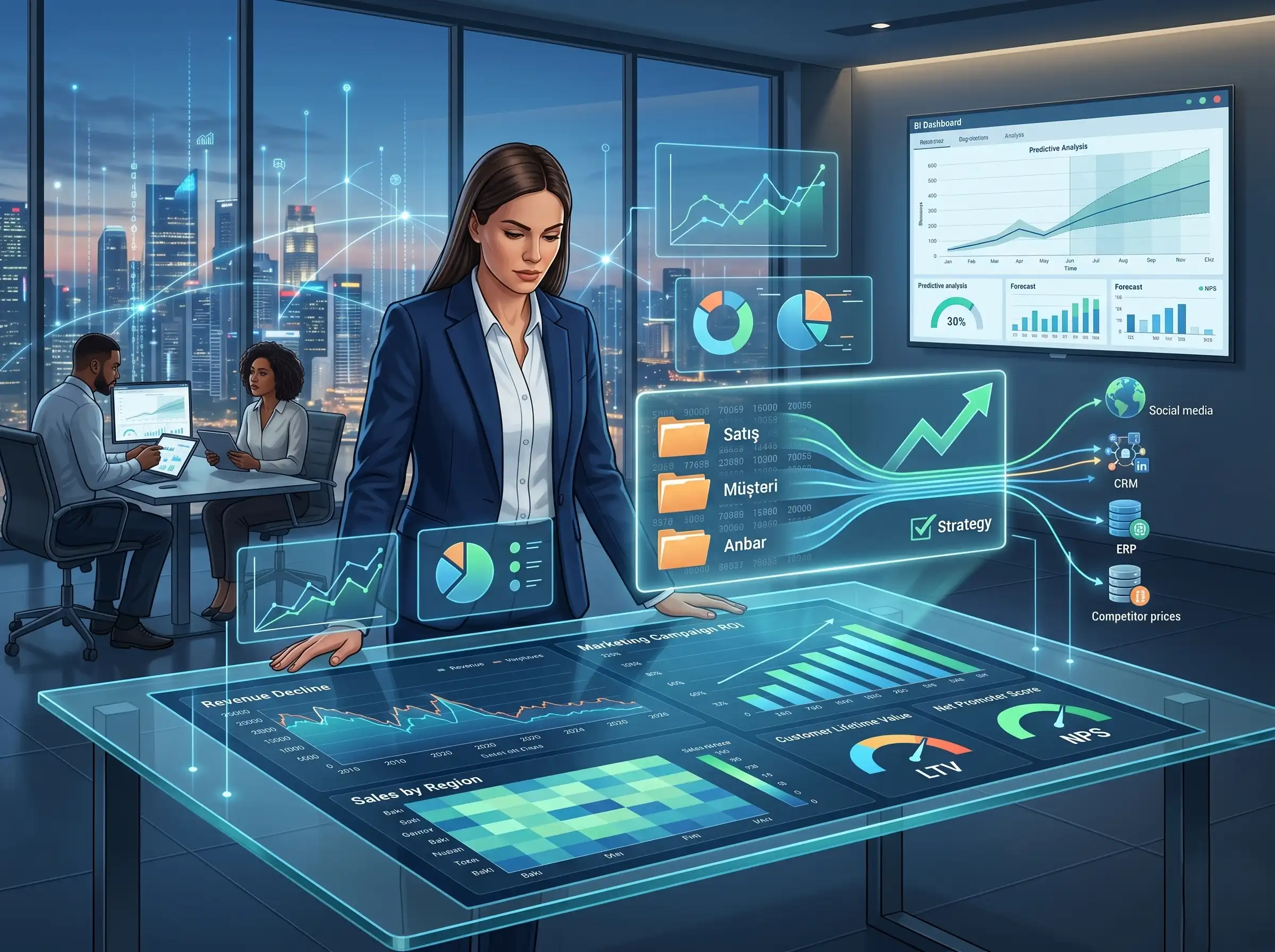 BI Analytics, Business Intelligence , Dashboard və Vizualizasiya, OLAP , Data Warehouse , Diaqnostik Analitika, Prescriptive Analytics, BI , Microsoft Power BI , Tableau