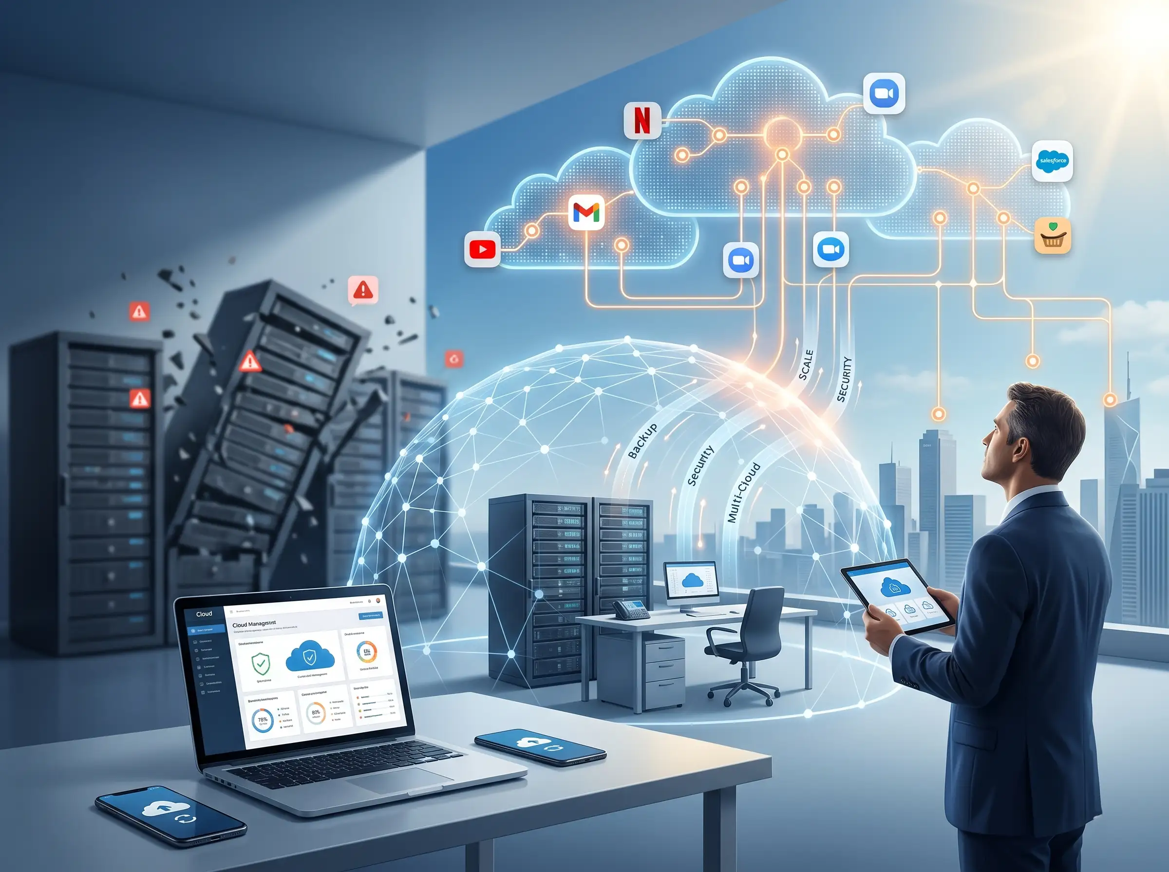 Cloud Technology, Bulud Texnologiyası,PaaS , IaaS , SaaS , Serverless Computing, Multi-Cloud