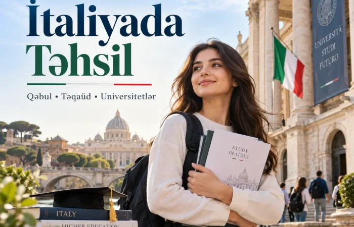 İtaliyada təhsil, İtaliyada təhsil 2026, İtaliyada universitet, İtaliya universitetləri, İtaliyada bakalavr təhsili, İtaliyada magistr təhsili, İtaliyada təqaüdlə təhsil, İtaliyada pulsuz təhsil, DSU təqaüdü, İtaliyada təhsil haqqı, İtaliyada qəbul şərtləri, İtaliyada təhsil üçün sənədlər, İtaliya tələbə vizası, Universitaly, CIMEA, Declaration of Value, ISEE, ISEE Parificato, IELTS, İtaliyada ingilis dilində təhsil, İtaliyada yaşayış xərcləri, İtaliyada tələbə həyatı, İtaliyada işləmək, İtaliyada təqaüd, İtaliyada universitetə qəbul, İtaliyada təhsil üçün müraciət,İtaliyada təhsil almaq üçün nə etmək lazımdır, İtaliyada təqaüdlə necə oxumaq olar, İtaliyada təhsil haqqı nə qədərdir, İtaliyada bakalavr üçün qəbul şərtləri, İtaliyada magistr təhsili üçün sənədlər, İtaliyada IELTS olmadan təhsil mümkündürmü, DSU təqaüdü necə alınır, İtaliyada universitetə necə müraciət etmək olar, İtaliya tələbə vizası üçün hansı sənədlər lazımdır, İtaliyada tələbə kimi işləmək mümkündürmü