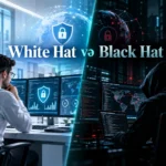 white hat hacker, black hat hacker, ethical hacker, ethical hacking, etik haker, ağ papaqlı haker, qara papaqlı haker, white hat hacker nədir, black hat hacker nədir, white hat və black hat fərqi, hacker növləri, kibertəhlükəsizlik, kibertəhlükəsizlik mütəxəssisi, penetration testing, pentest, informasiya təhlükəsizliyi, cybersecurity, ethical hacking kursu, kibertəhlükəsizlik kursu, kibertəhlükəsizlik təlimi